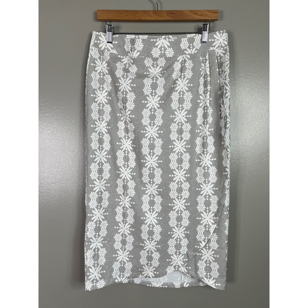 Rip Skirt Hawaii boho lei gray midi wrap skirt medium Beach, island, travel